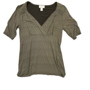 Ann Taylor Loft V-Neck Top Rayon Lycra Women’s Size Medium